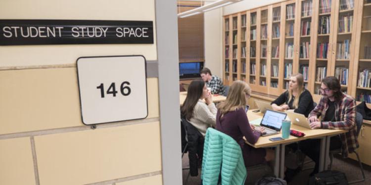 Students studying