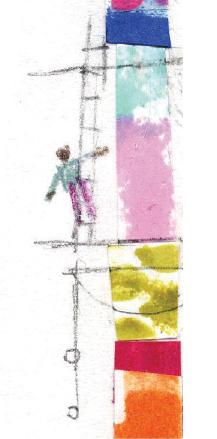 person on ladder