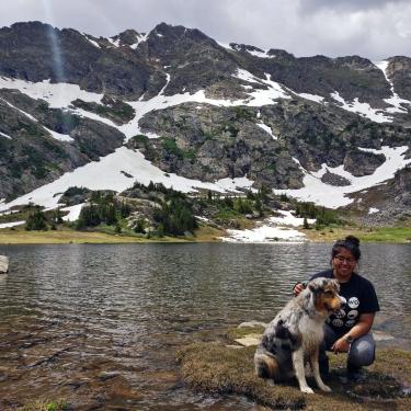 Brenda on a hike