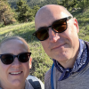 Melissa Braaten and her partner Nate, hiking.