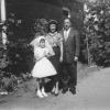 Christine Arguello with her parents in Buena Vista.