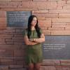 Deena Gumina at the Columbine Memorial next to Columbine High School in Littleton, Colorado.