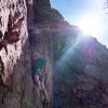 Garrett Cease rock climbing