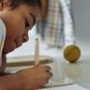 Student working online