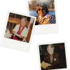 3 Polaroid style photos of Ruth Cline