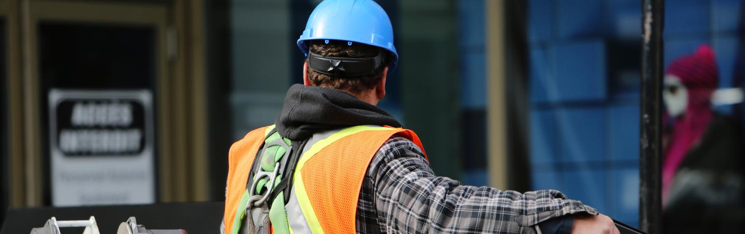 Man working at a construction site