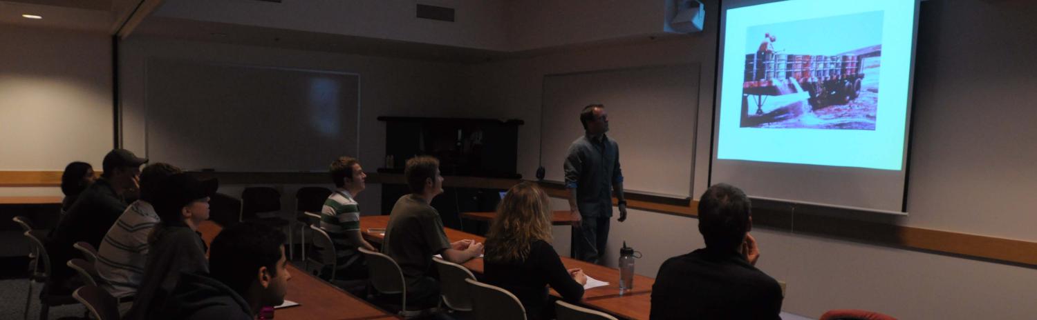 People in a classroom for an EH&S training