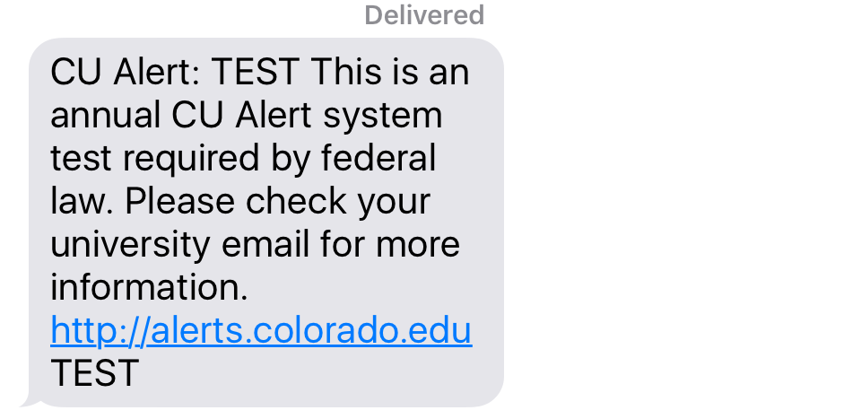 Alert message
