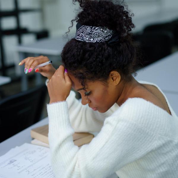 girl studying