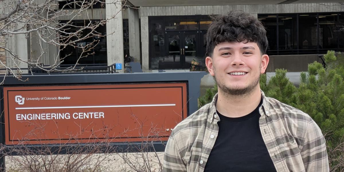 Photo of Vladimir, Peer Academic Coach, outside the Engineering Center.