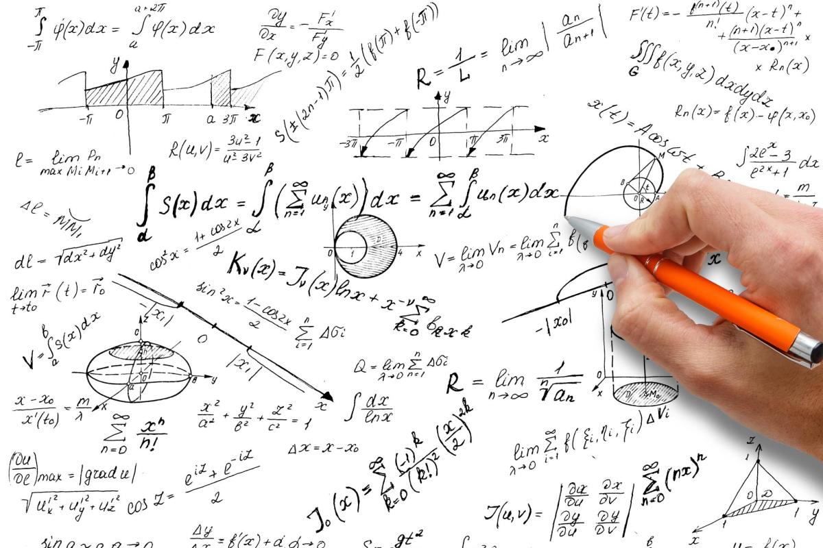 glass full of math equations