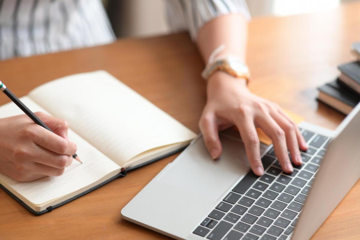 computer and notebook