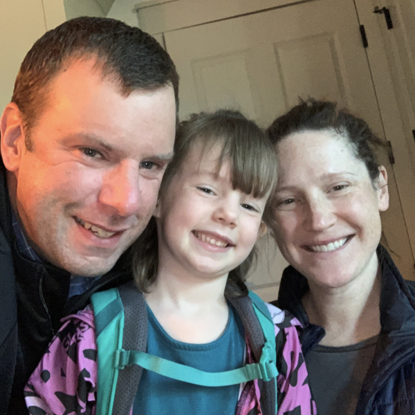 Peter Hamlington with wife Barbara and daughter Ada