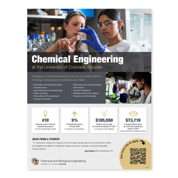 Chemical Engineering Program prospective students one-pager