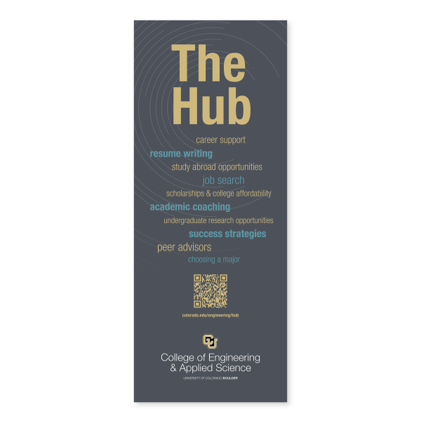The Hub retractable banner artwork