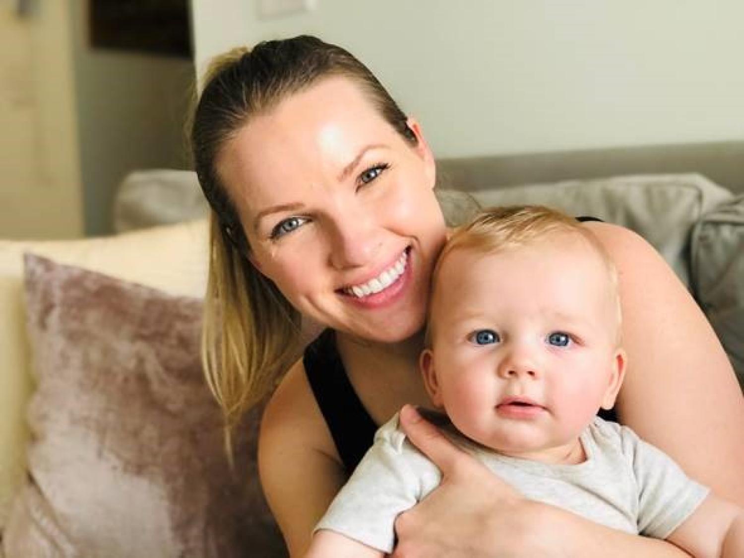 Female holding baby