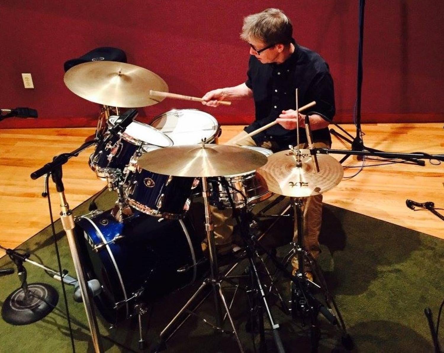 Dr. Deb on the drums