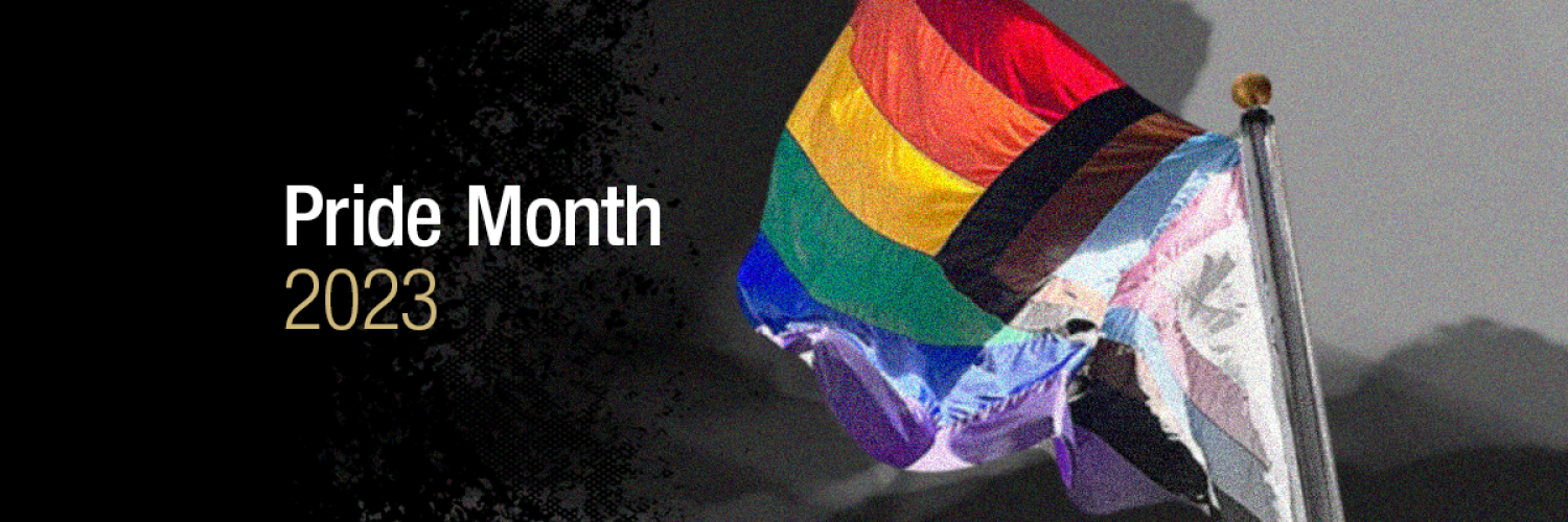 CEAS pride month 2023 graphic with the pride flag