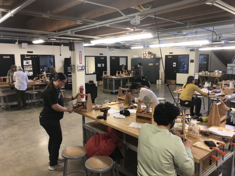 CEAS employees in the Idea Forge on March 15 2022