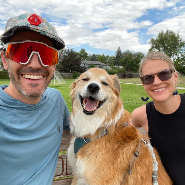 Dan, his wife Liana and their mutt, King