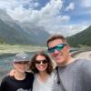 Amy and her family in the mountains