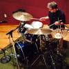 Dr, Deb on the drums