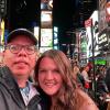Grace Burleson and a friend in Times Square