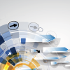 An abstract illustration representing forward motion