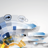 An abstract illustration representing forward motion