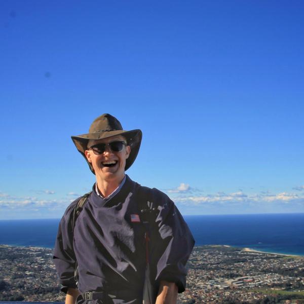 Spencer Miller atop Mt Kiera in Wollongong, Australia