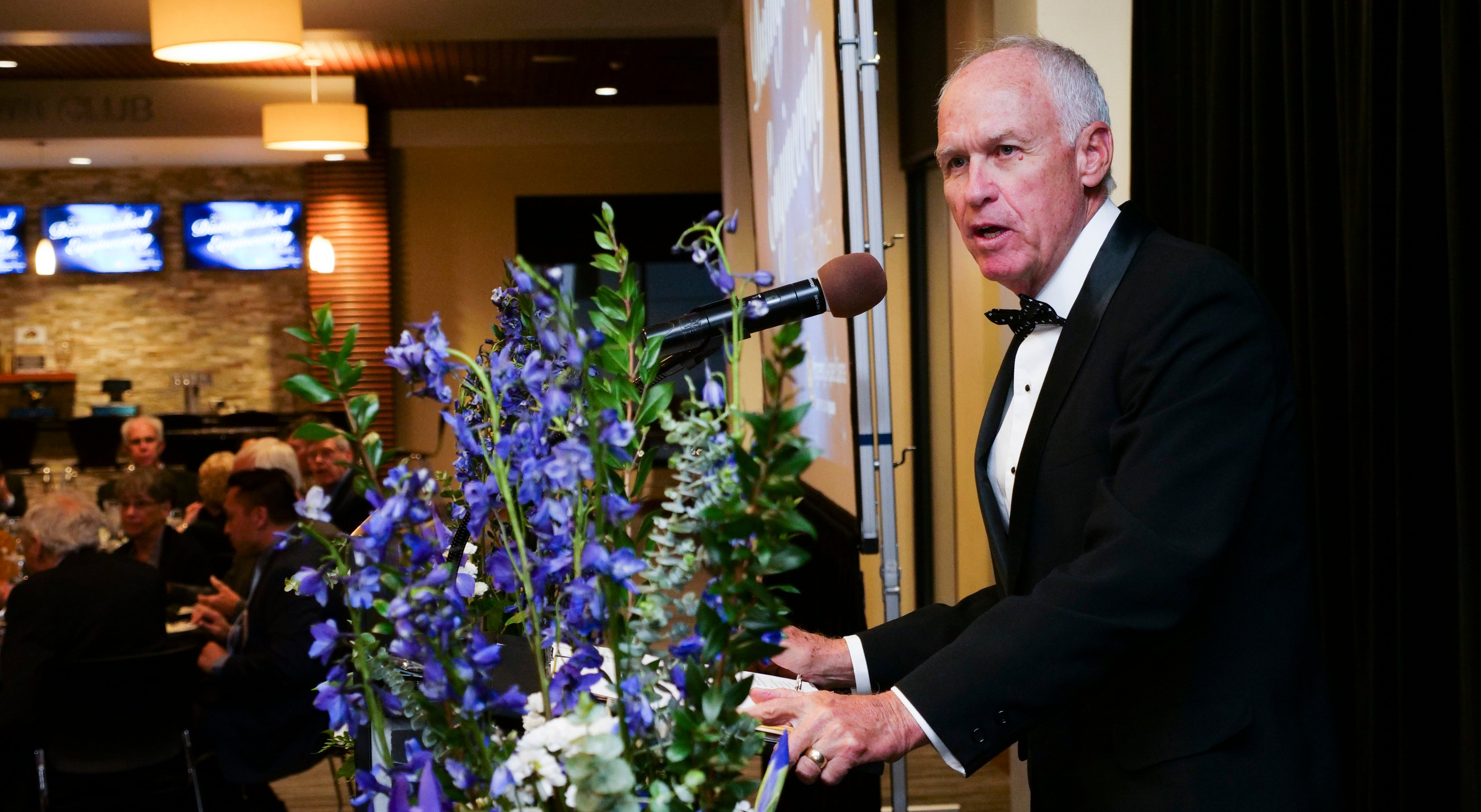 Doug giving a speech at the 2019 DEAA banquet