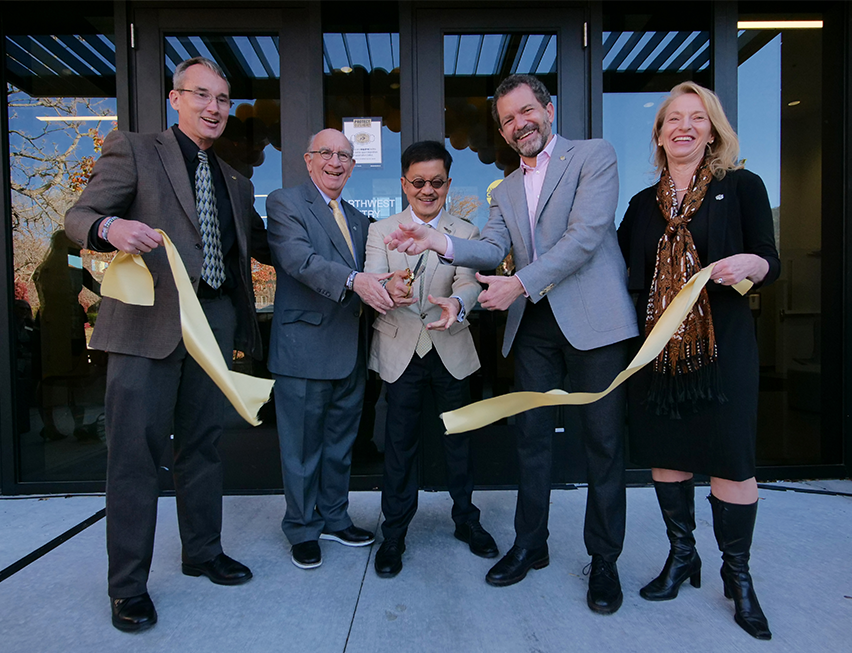 Rustandy connector ribbon cutting by CU leadership