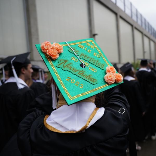 Decorated graduation hat
