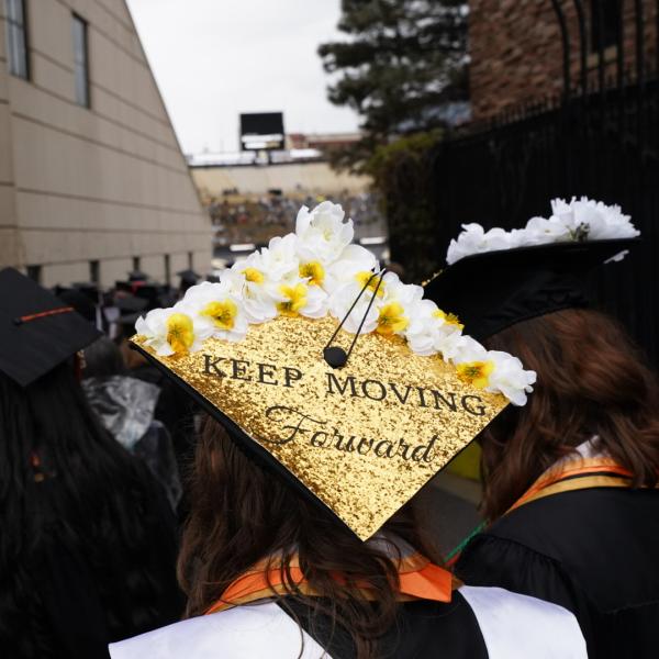 Decorated graduation hat