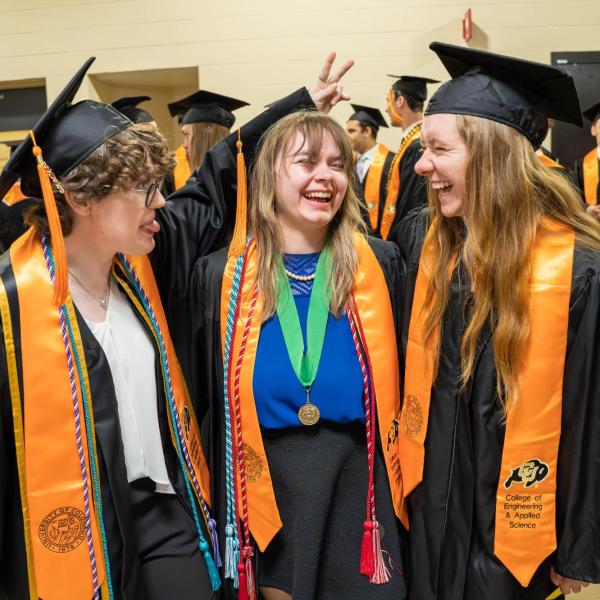 Graduates having fun
