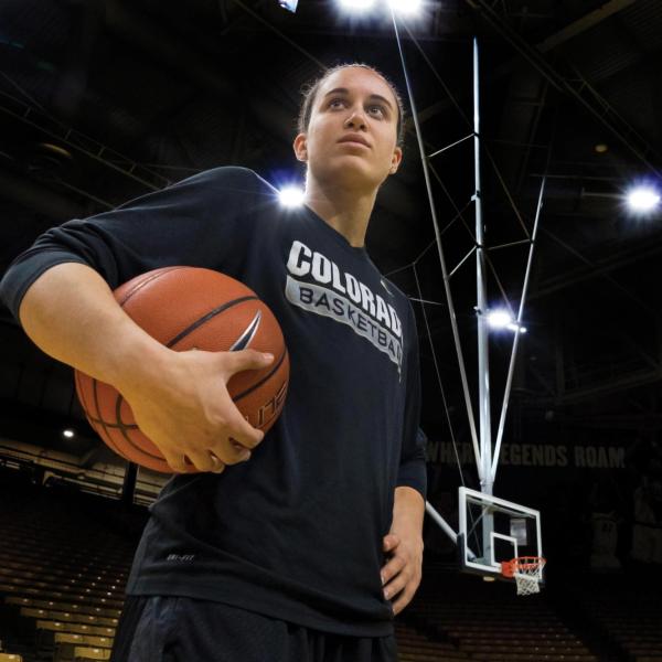 Haley smith with basketball