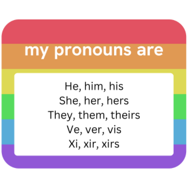 pronouns on nametag