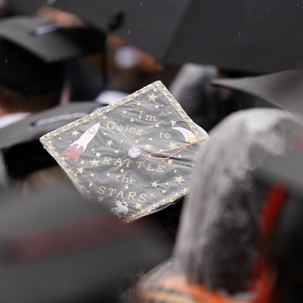 Decorated graduation hat