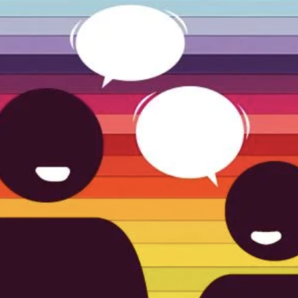 Illustration of people talking