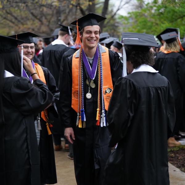 CU Engineering & Applied Science students at CU Boulder's commencement ceremony
