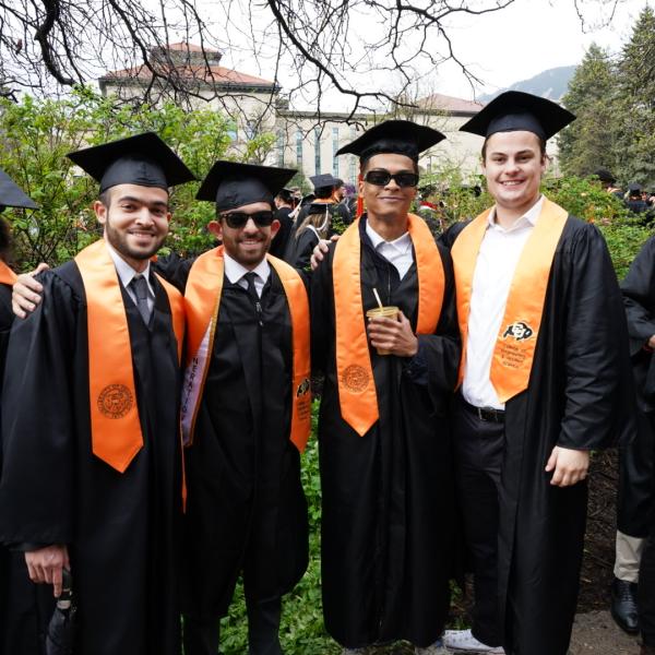 CU Engineering & Applied Science students at CU Boulder's commencement ceremony