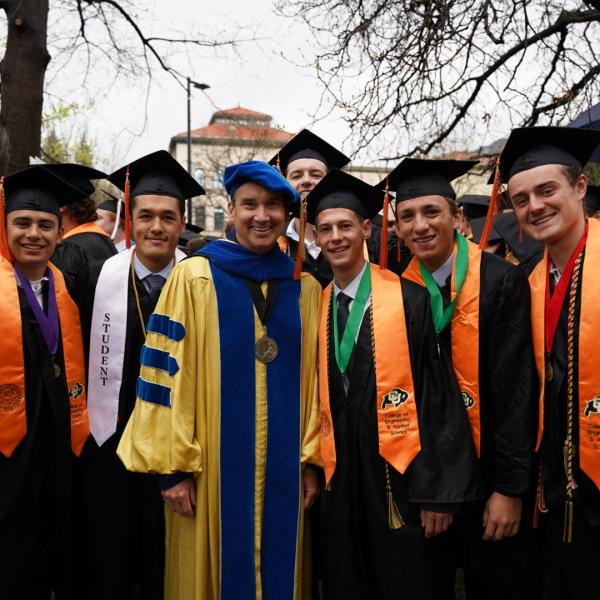 CU Engineering & Applied Science students at CU Boulder's commencement ceremony