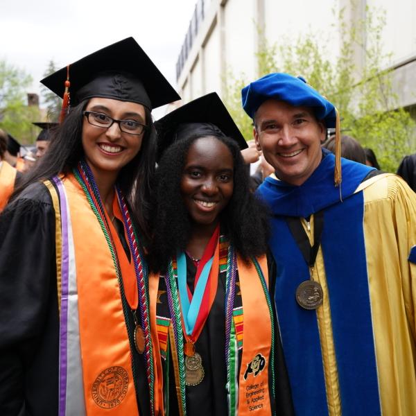 CU Engineering & Applied Science students at CU Boulder's commencement ceremony