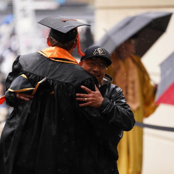 CU Engineering & Applied Science students at CU Boulder's commencement ceremony