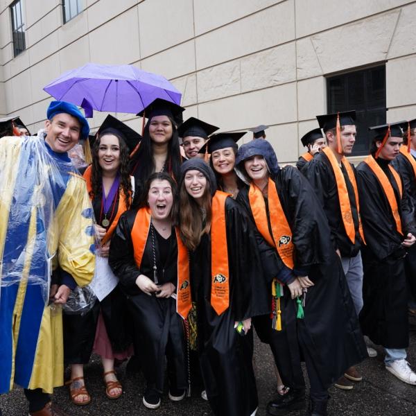 CU Engineering & Applied Science students at CU Boulder's commencement ceremony