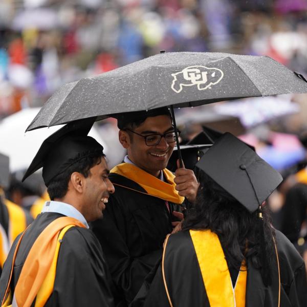 CU Engineering & Applied Science students at CU Boulder's commencement ceremony