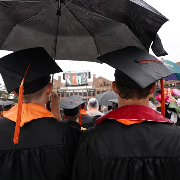 CU Engineering & Applied Science students at CU Boulder's commencement ceremony