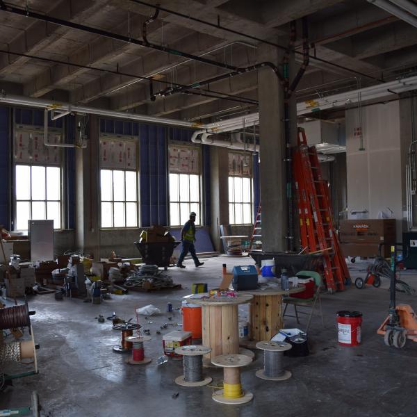The ground floor of the E Wing will host the chemical and biological engineering department labs and offices.