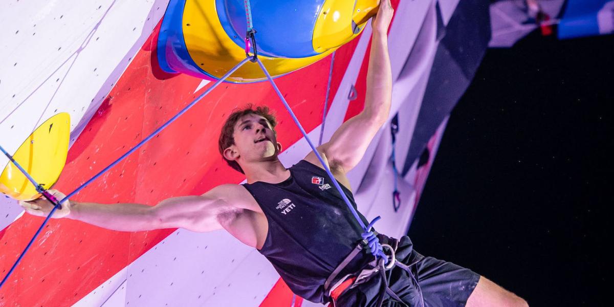 Colin Duffy climbing