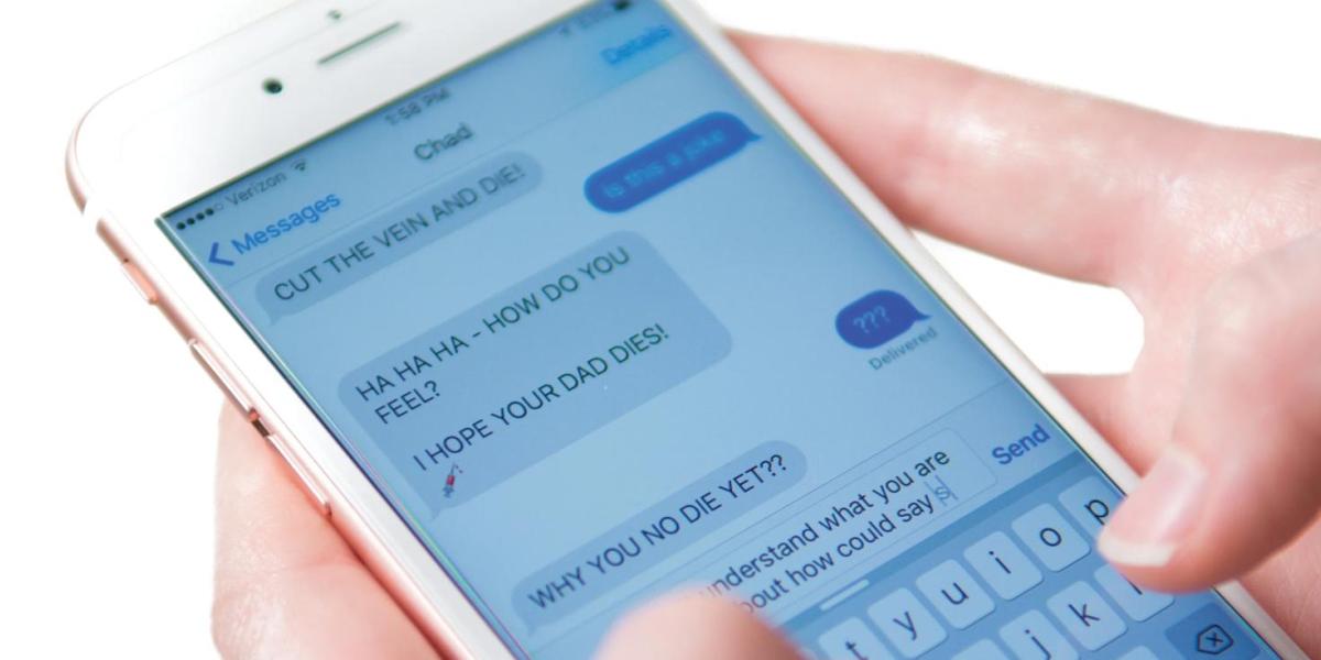 Cyberbullying on phone